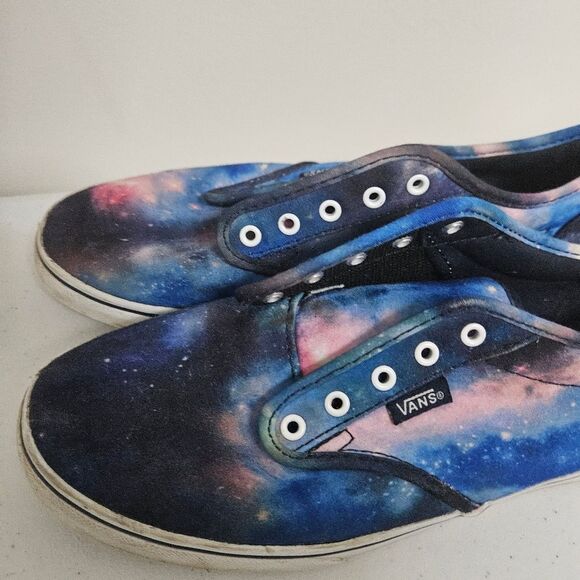 Vans Off The Wall Cosmic Space Sneakers Women's Size 7 Multicolor No Laces GUC - Picture 4 of 9